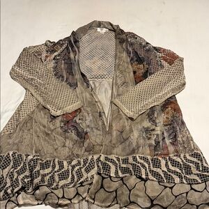 Kamana Bohemian Patterned Open Cardigan